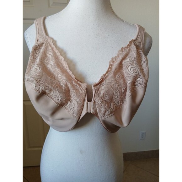 Glamorise Lace Bra in Nude - Picture 1 of 10